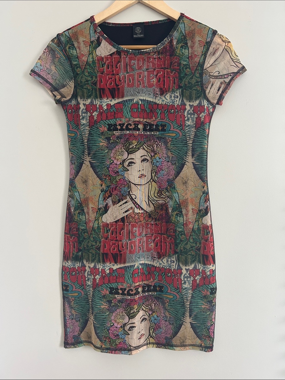 Urban Outfitters Multicolor 'California Daydream' Graphic Mini Dress